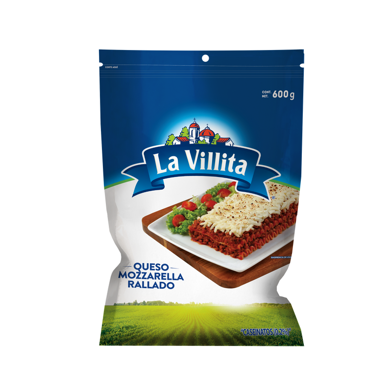 Queso Mozzarella Rallado La Villita 600 g