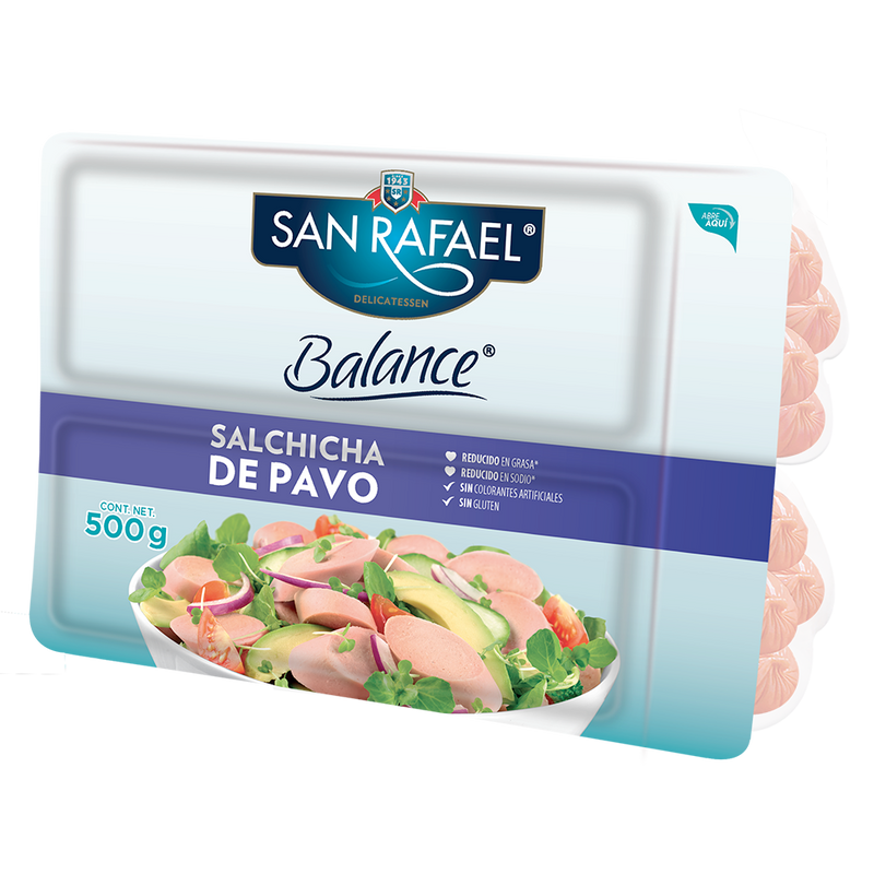 Salchicha de Pavo Balance San Rafael 500 g