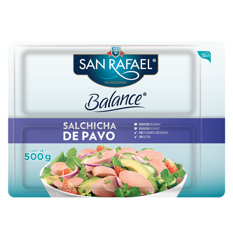 Salchicha de Pavo Balance San Rafael 500 g